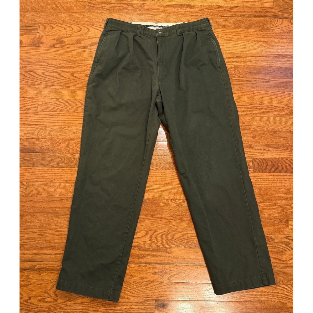 Vintage Polo Ralph Lauren Andrew Pant Fits Mens 34x31 Green Pleated Chino Pony